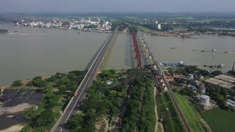 Parallel three bridges Stock Footage 252115918