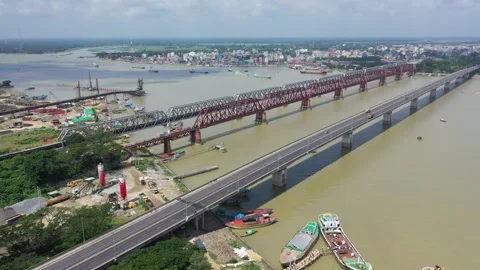 Parallel three bridges Stock Footage 252115923