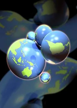 Parallel universes, conceptual artwork Stock Illustration