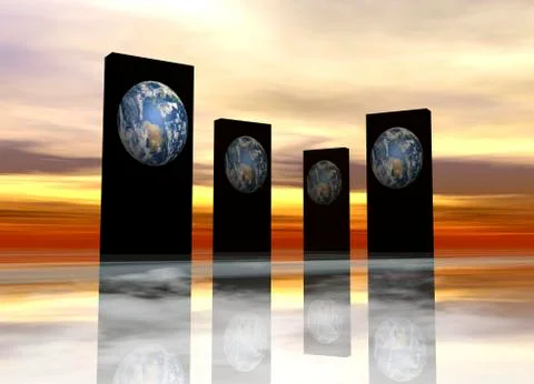 Parallel universes, conceptual artwork Stock-Illustration