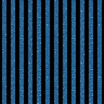 Parallel Vertical lines. Blue sequins. Stars. Stock Illustration
