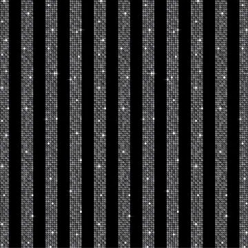Parallel Vertical lines. Silver sequins. Stars. 库存插图