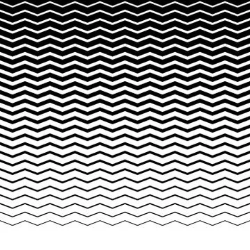 Parallel wavy-zigzag horizontal lines - Horizontally repeatable geometric pat Stock Illustration