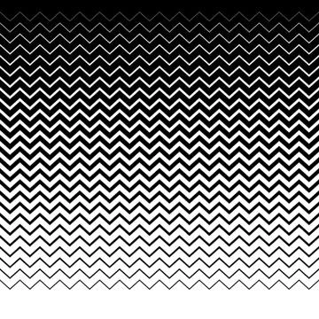 Parallel wavy-zigzag horizontal lines - Horizontally repeatable geometric pat Stock Illustration
