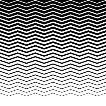 Parallel wavy-zigzag horizontal lines - Horizontally repeatable geometric pat 스톡 일러스트