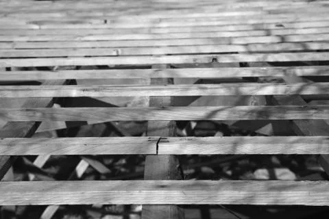 Parallel wood lattice Stock Photos