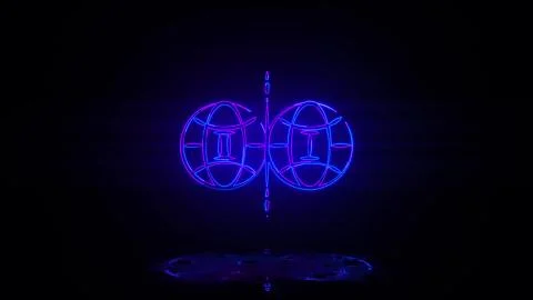 Parallel world in neon effect mp4 video Stock Illustration