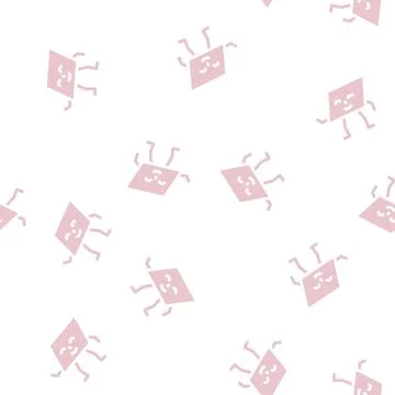 Parallelogram geometric shape character glyph vector seamless pattern Illustrazione stock