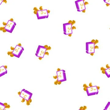 Parallelogram geometric shape character isometric icon seamless pattern 库存插图