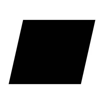 Parallelogram shape symbol vector icon for creative graphic design ui element Stock Illustration