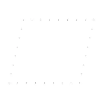 Parallelogram symbol dotted shape vector icon for creative graphic design Stock Illustration