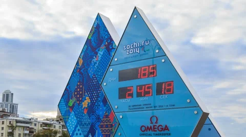 Paralympic Clock Games in Sochi 2014. Time Lapse 動画素材 28859005