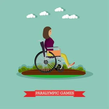 Paralympic games concept vector illustration in flat style Stock Illustration