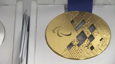Paralympic medals. Sochi. Stock Footage 36165081