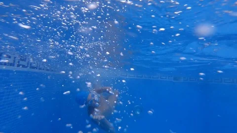 Paralympic Swimmer Training In Pool Video stock 112126884