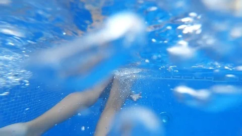 Paralympic Swimmer Training In Pool Video stock 112126892