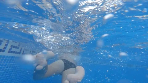 Paralympic Swimmer Training In Pool Video stock 112126897
