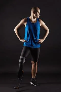 Paralympic young runner 스톡 사진