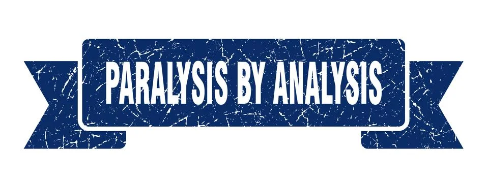 Paralysis by analysis ribbon. paralysis by analysis grunge band sign. paralys Illustrazione stock