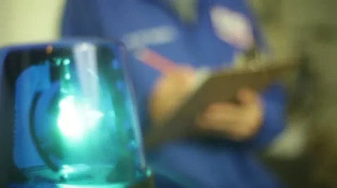 Paramedic 911 emergency notes Stock Footage 12180904