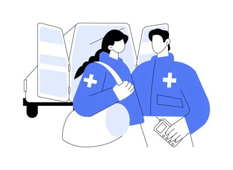 Paramedic abstract concept vector illustration. 스톡 일러스트