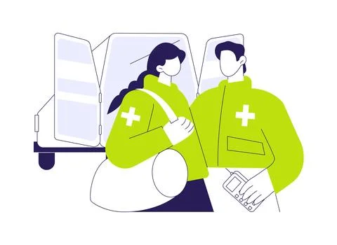 Paramedic abstract concept vector illustration. イラスト素材