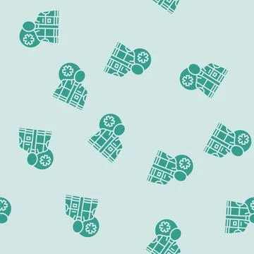 Paramedic ambulance glyph seamless pattern Stock Illustration