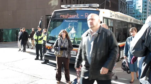 Paramedic Bus Stock Footage 938636