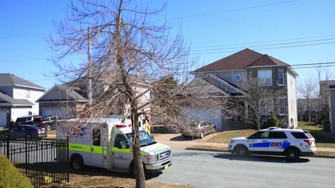 Paramedic Emergency Health Service EHS and Ambulance responding to an emergency  Stock Footage 244377352