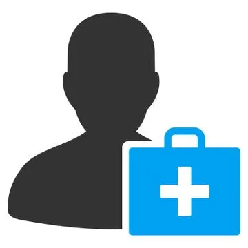 Paramedic Flat Icon Stock Illustration