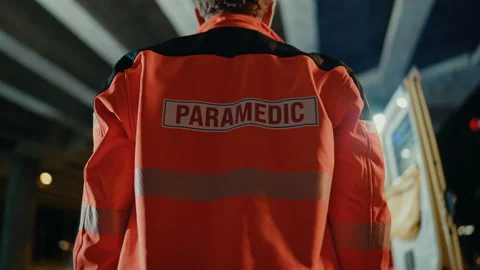 Paramedic Footage from Back Stock Footage 141571992