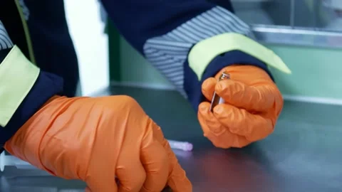 The paramedic is getting ready IV treatment Stock Footage 139713862