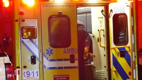 Paramedic inside the ambo Stock Footage 116710830