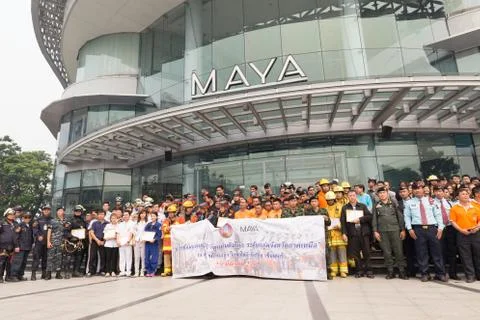 Paramedic in mock disaster drill 스톡 사진