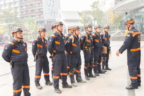 Paramedic in mock disaster drill 스톡 사진