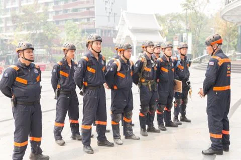 Paramedic in mock disaster drill 스톡 사진