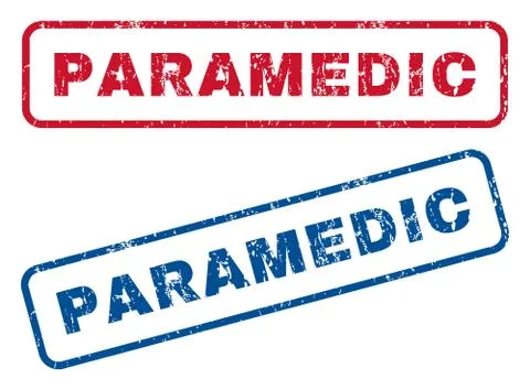 Paramedic Rubber Stamps Stock Illustration