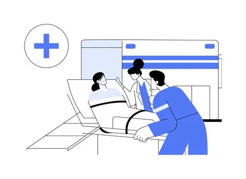 Paramedic service abstract concept vector illustration. Stock Illustration