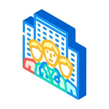 Paramedic team ambulance isometric icon vector illustration Stock Illustration