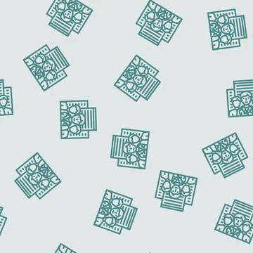 Paramedic team ambulance line vector seamless pattern Stock Illustration
