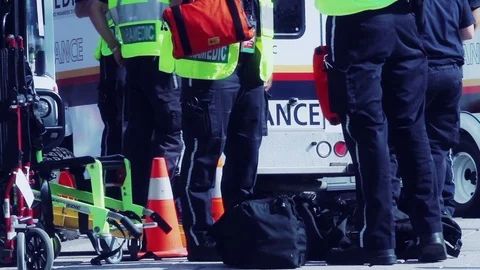 Paramedic team Stock Footage 100442380