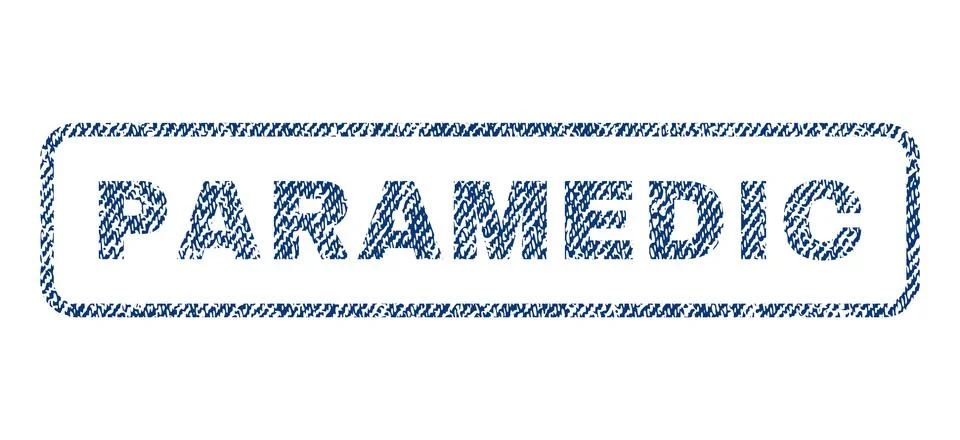 Paramedic Textile Stamp Illustrazione stock