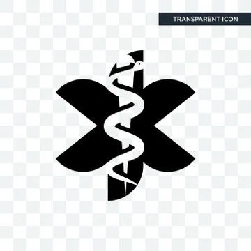Paramedic vector icon isolated on transparent background, paramedic logo desi Stock Illustration
