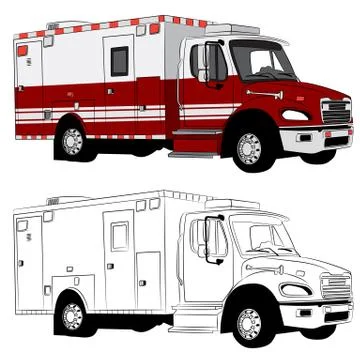 Paramedic vehicle Stock Illustration
