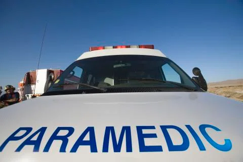 PARAMEDIC' Written On A Car Foto stock