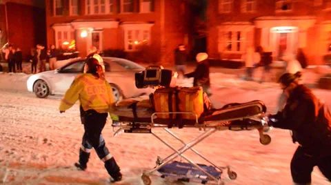 Paramedics Loading Patient 2 Video stock 35697762