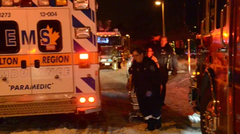 Paramedics Loading Patient Video stock 35698256