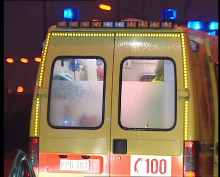 Paramedics at work in ambulance Stock Footage 655872