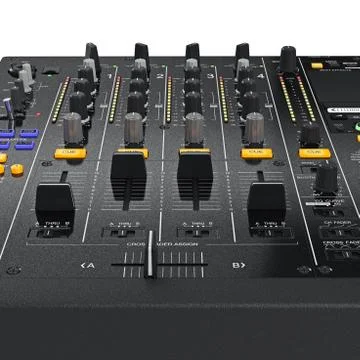 Parameter control table, dj mixer, zoomed view Stock Illustration