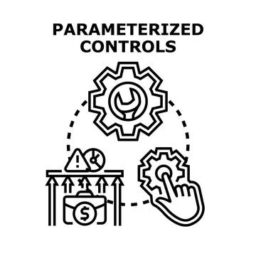 Parameterized controls managing business process settings and optimization Stock Illustration